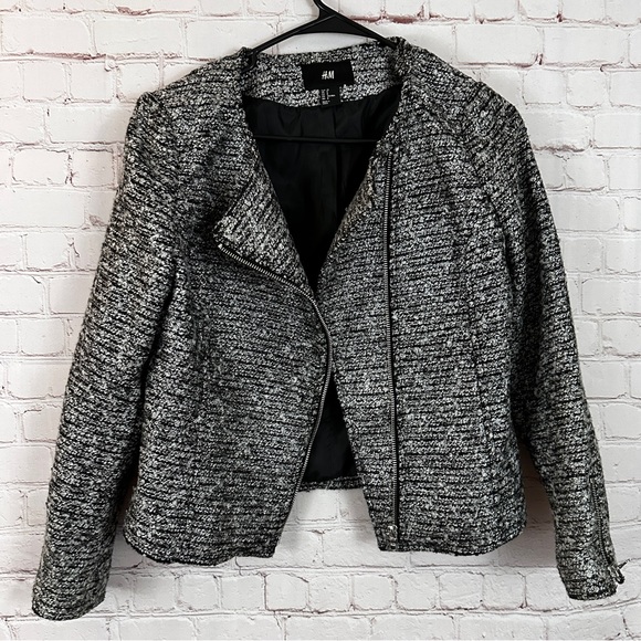 H&M Jackets & Blazers - H&M Moto Zip Blazer Jacket Size 8